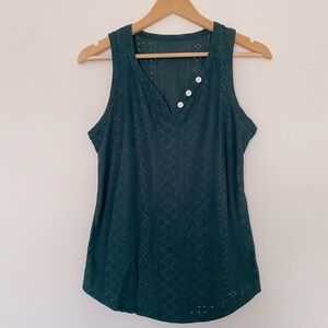 NWOT | SHEIN Eyelet Tank Top | S | Dark